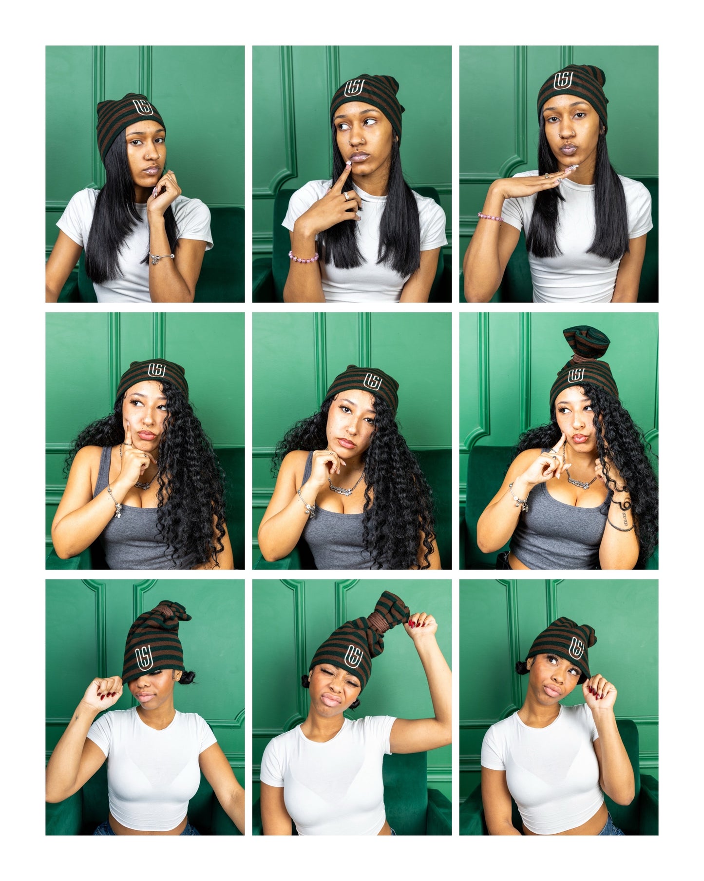 Beef and Broccoli Tie beanie (Knit)