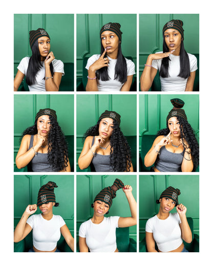 Beef and Broccoli Tie beanie (Knit)